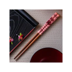 Baguettes laquées 21cm Esquisses Rose - Kiki la petite sorcière