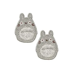 Bijou Boucle d’oreilles Broderie Totoro gris - Mon Voisin Totoro