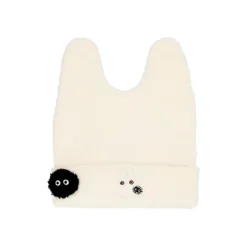 Bonnet Laine À Oreilles Totoro Blanc - Mon Voisin Totoro