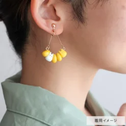 Boucle d’oreilles Clip Totoro blanc & Maïs - Mon Voisin Totoro