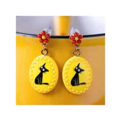 Boucles d’oreilles fantaisie jaunes Jiji - Kiki la petite sorcière