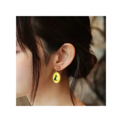 Boucles d’oreilles fantaisie jaunes Jiji - Kiki la petite sorcière