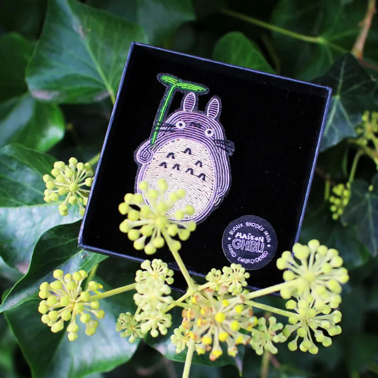 Broche Cannetille Totoro gris - Mon Voisin Totoro