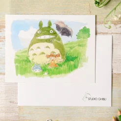 Carte de vœux aquarelle 24 x 15,8 cm Mei & Totoro - Mon Voisin Totoro