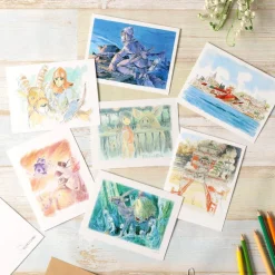 Carte de vœux aquarelle 24 x 15,8 cm Hydravion - Porco Rosso