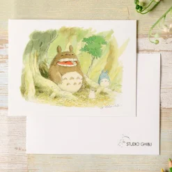 Carte de vœux aquarelle 24 x 15,8 cm Printemps - Mon Voisin Totoro
