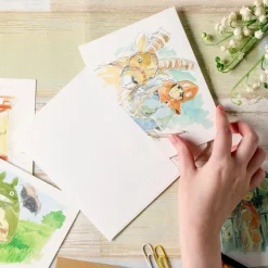 Carte de vœux aquarelle 24 x 15,8 cm Printemps - Mon Voisin Totoro