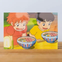 Carte Postale Ponyo & Sosuke ramen - Ponyo sur la falaise