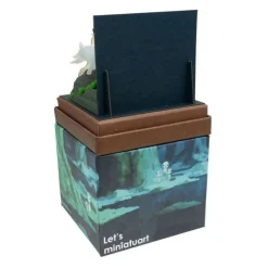 Diorama papier San et Moro sur un rocher -Princesse Mononoké