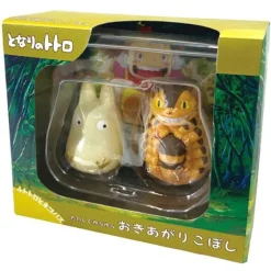 Figurines Culbuto Totoro Blanc & Chatbus - Mon Voisin Totoro