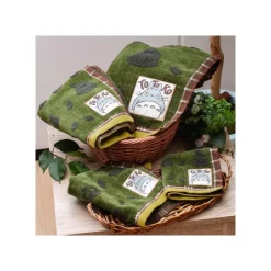 Grande serviette Vert Automne 60x120 cm - Mon Voisin Totoro