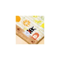 Mini Serviette jaune L’heure du Goûter 23×23 - Kiki la petite sorcièr