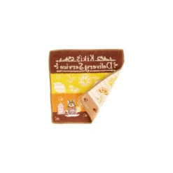 Mini Serviette jaune L’heure du Goûter 23×23 - Kiki la petite sorcièr