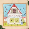 Mini serviette Totoro & Maison de Kusakabe 25x25 cm - Mon VoisinTotor