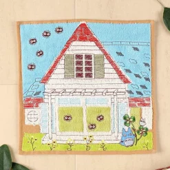 Mini serviette Totoro & Maison de Kusakabe 25x25 cm - Mon VoisinTotor