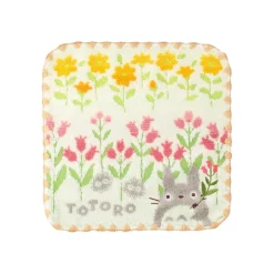 Mini Serviette Totoro Fleurs Sauvages 25x25 cm - Mon Voisin Totoro
