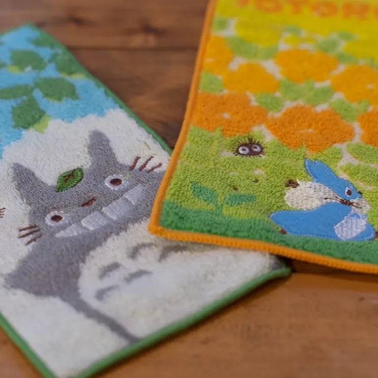 Pack 2 Mini-Serviettes Totoro Gris et Bleu 20 x 10 cm - Mon Voisin To