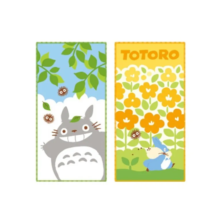 Pack 2 Mini-Serviettes Totoro Gris et Bleu 20 x 10 cm - Mon Voisin To