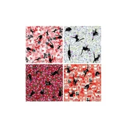 Papier Chiyogami Jiji & Fleurs - Kiki la petite sorcière