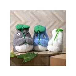 Peluche Nakayoshi Totoro Bleu avec feuille - Mon Voisin Totoro