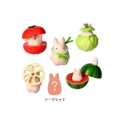 Pose Coll Assort 6 figurines Totoro Blanc Légumes - Mon Voisin Totoro