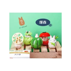 Pose Coll Assort 6 figurines Totoro Blanc Légumes - Mon Voisin Totoro
