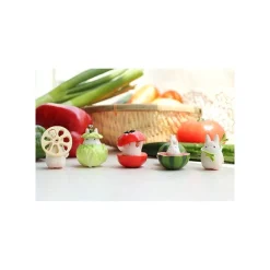 Pose Coll Assort 6 figurines Totoro Blanc Légumes - Mon Voisin Totoro