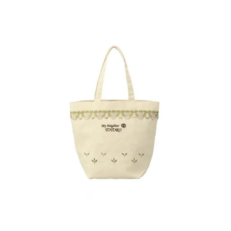 Sac Totoro Gris et Blanc Prairie 32 x 15 cm - Mon Voisin Totoro