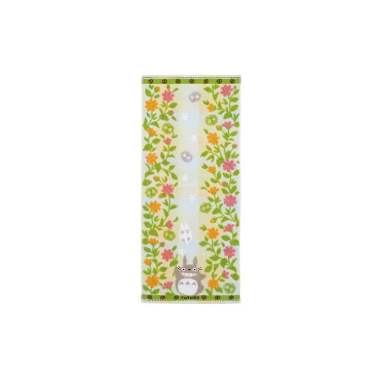 Serviette Totoro Jardin de fleurs 34x80 cm - Mon Voisin Totoro