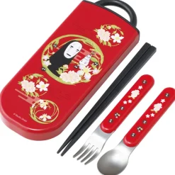 Set Baguettes Cuillère Fourchette No Face rouge foncé - Le Voyage de