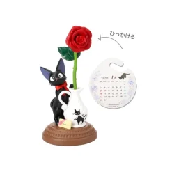 Statue Jiji et rose - Kiki la petite sorcière