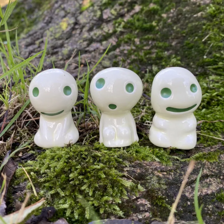 Statuette Kodama C & 1 Blind Pierre de Pouvoir - Princess Mononoké