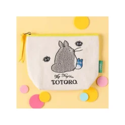 Trousse brodée Totoro Gris et Bleu - Mon Voisin Totoro