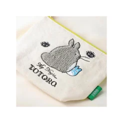 Trousse brodée Totoro Gris et Bleu - Mon Voisin Totoro