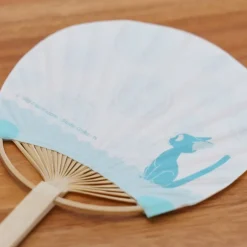 Éventail Bambou & Enveloppe Jiji avec Citron - Kiki la petite Sorcièr