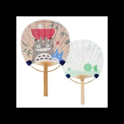 Éventail Bambou & Enveloppe Totoro avec Pastèque - Mon Voisin Totoro